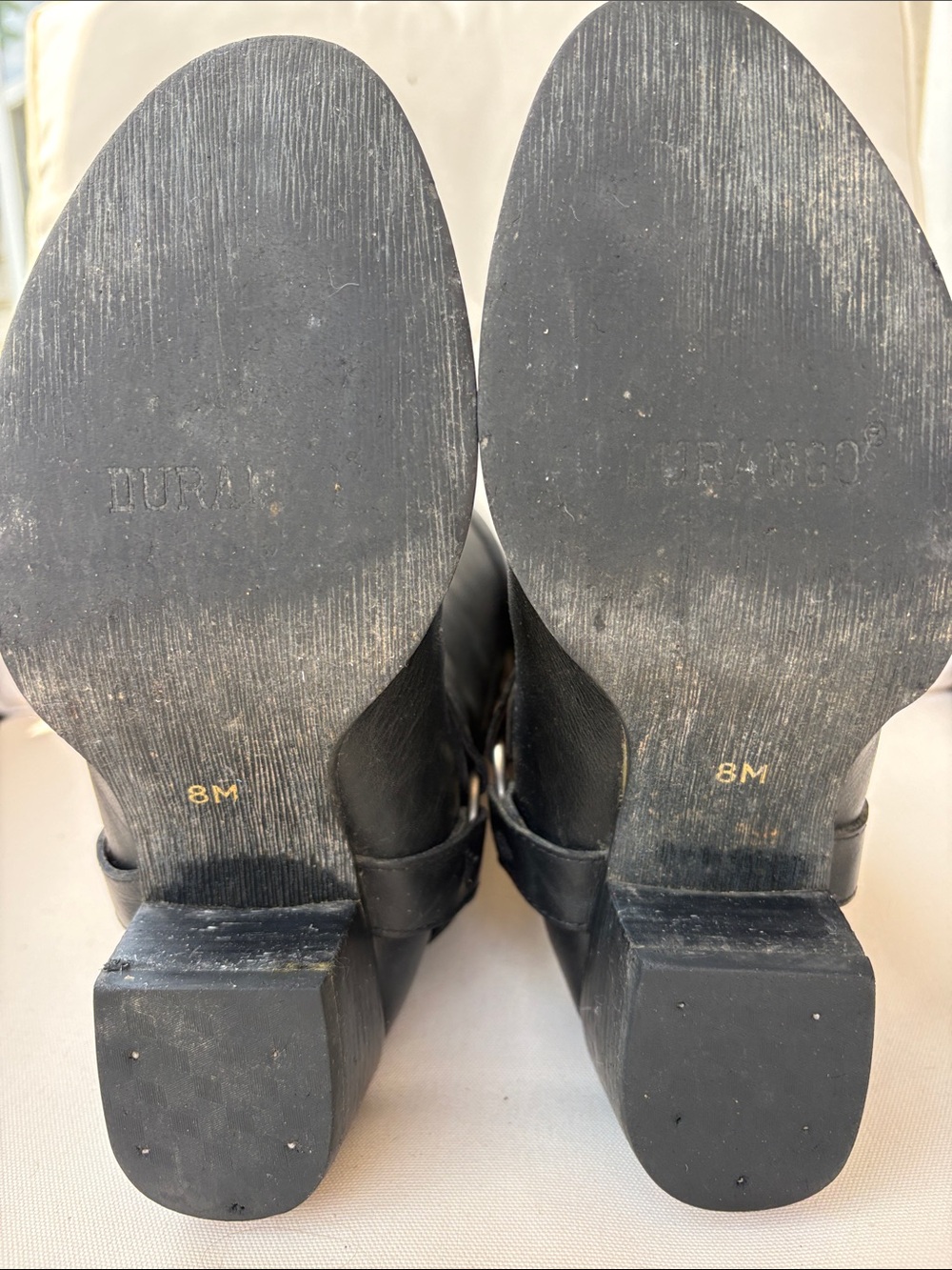 Durango Black Mid-Calf Leather Heeled Boots - Picture 5 of 7